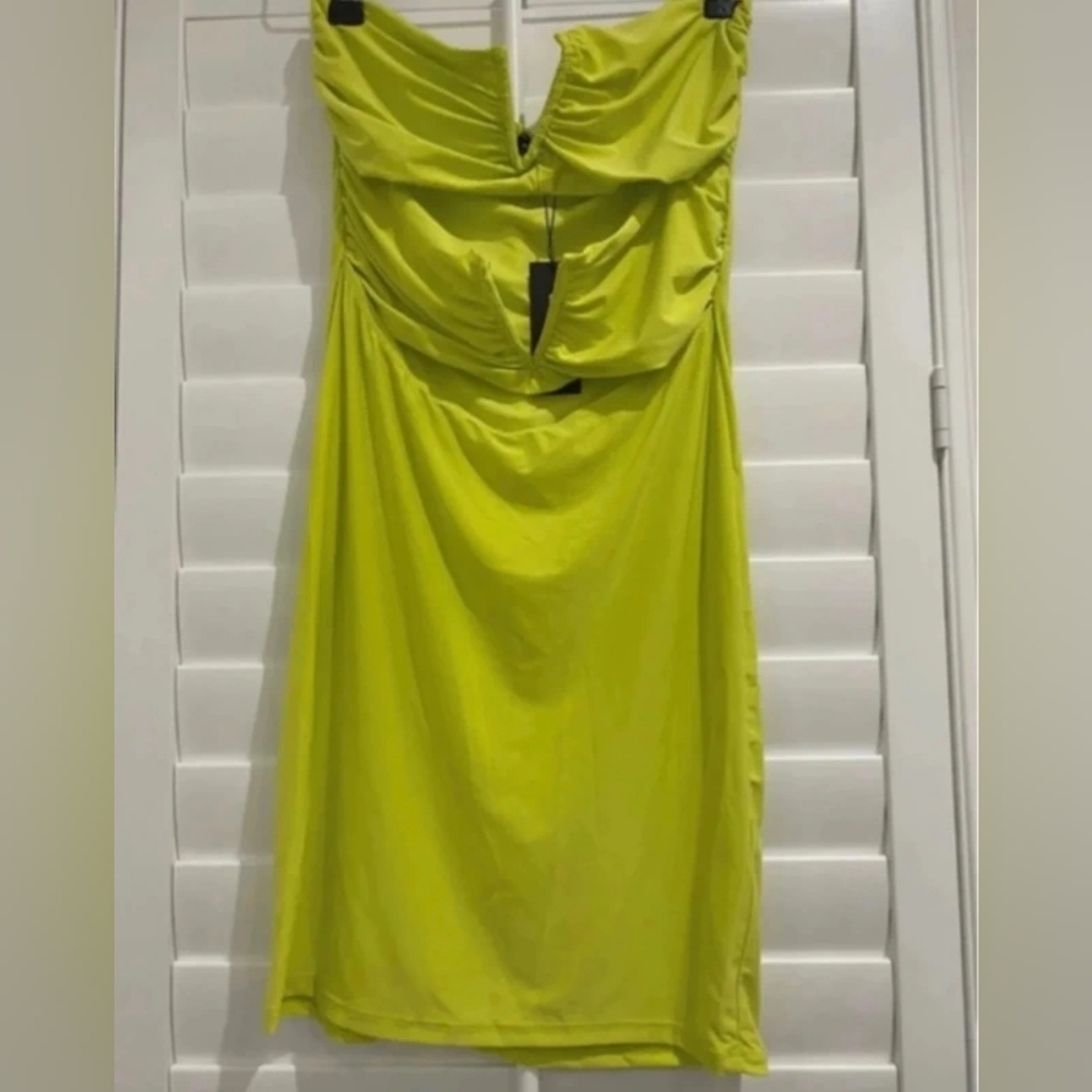 Lime Green Strapless Dress